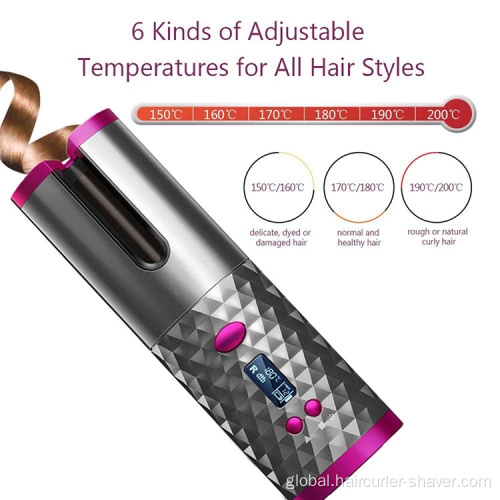 2 In 1 Auto Hair Curler Ceramic coated Rechargeable auto hair curler Supplier
